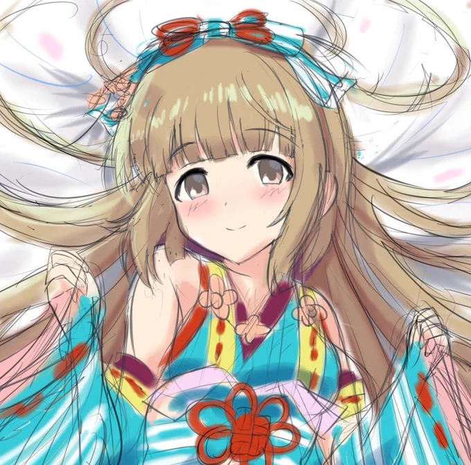 2年前に描いてたよしのんのラフを手直し