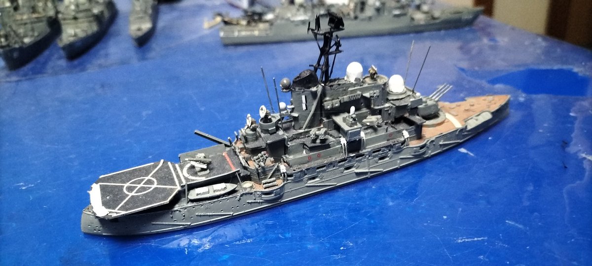 #TLにお船を流そう
＃架空艦を作ろう
おはようございます！
仕事始めの朝です
今朝は通常出勤(出禁)です！
今日頑張れば連休です!
娘氏を駅迄送りました
仕事の方はご安全に!
休日の方は良き１日を!
今朝もフォト蔵からどんぶらこっこ流れろ三笠改装架空防空戦艦〜
(｀･ω･´)ゞ！