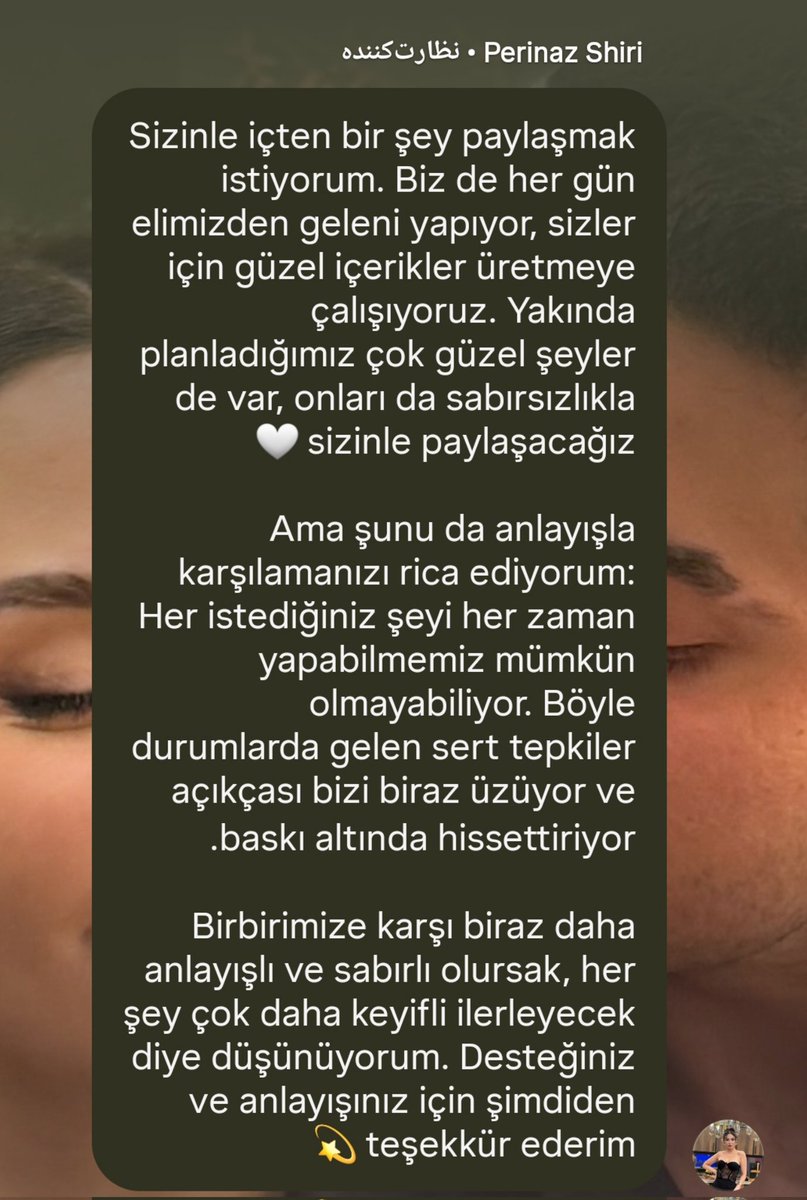 solmaz6957's tweet image. Bizim için en önemlisi sizin mutluluğunuz ve huzurunuz 🤍 Ne yaparsanız yapın, her zaman yanınızdayız ❤️
@Perinazsiri 
@aslankeremalp 
#kerper 
#kismetuslar 
#kismetseolur