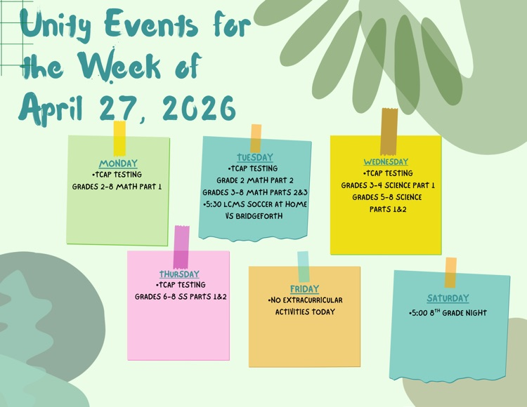 unitylions1's tweet photo. Events for the week https://t.co/vTS1dBhVAO