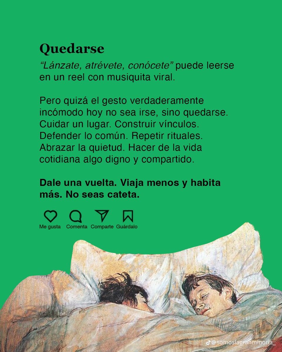Rescato cuatro imágenes de un tiktok que pese a ser de un rojeras estoy de acuerdo en el fondo.