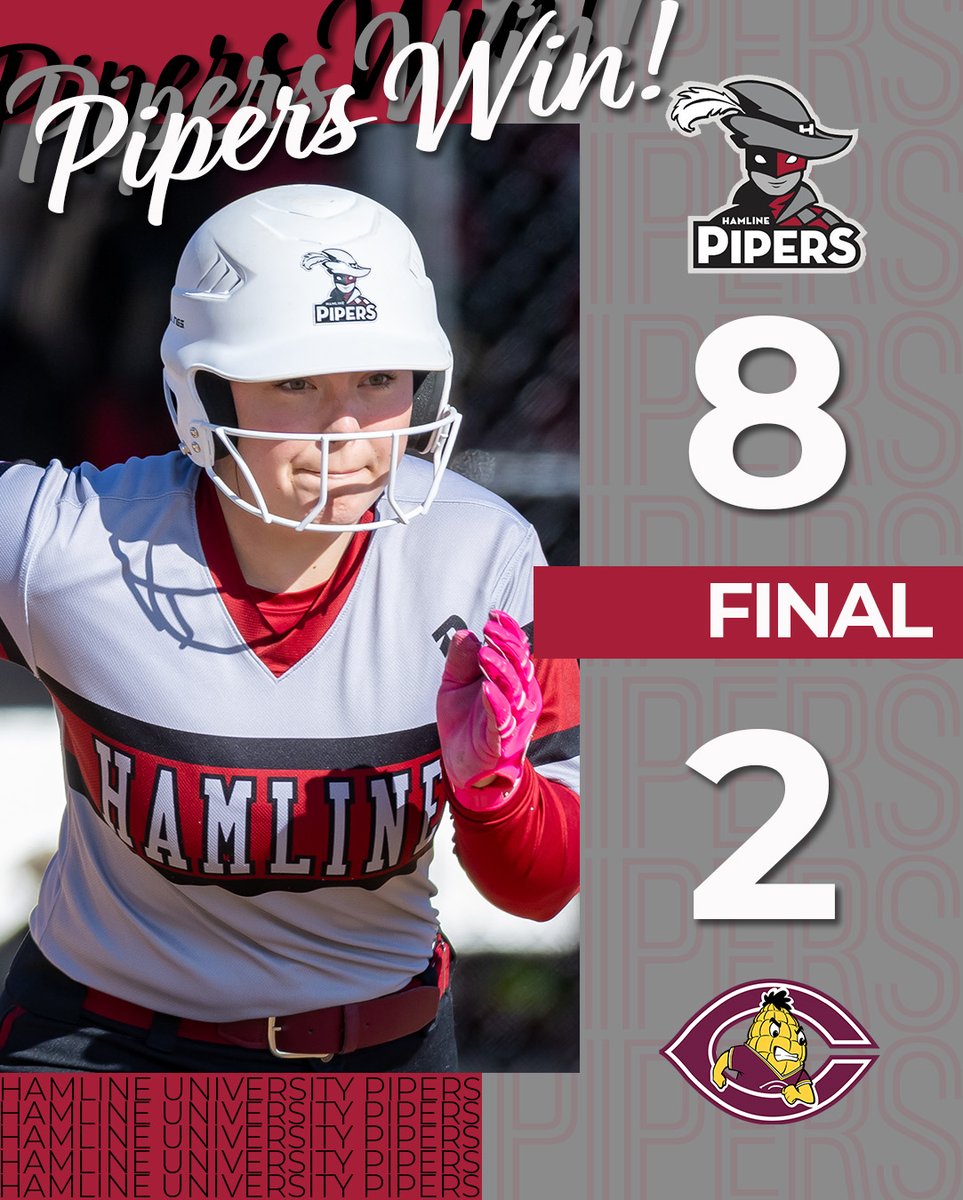 HUPipers's tweet photo. HOME FIELD FINALE ๐ฅ
@hamlinesoftball splits with the Cobbers on Senior Day, taking game one 8-2, including a homer from first year Julia Sina!
#GoHU #PipeItUp https://t.co/jO8oSZv6jI