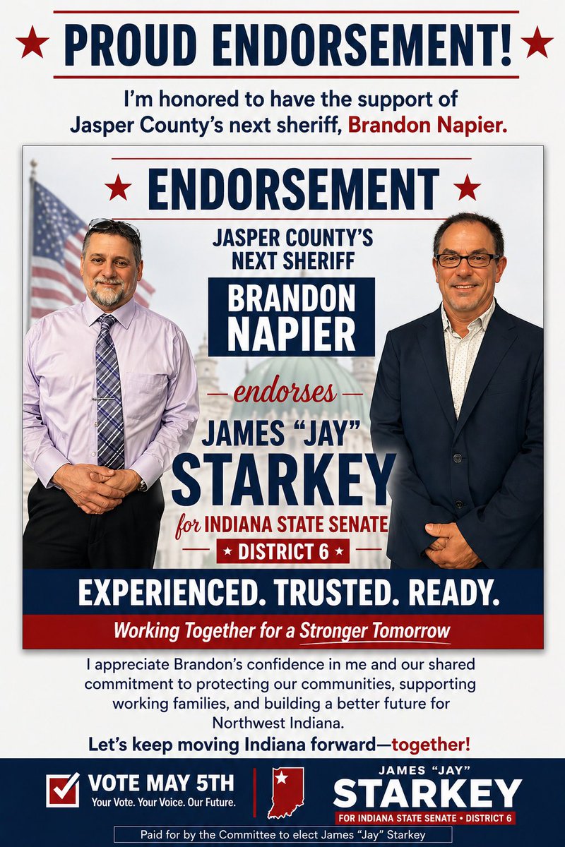 Jay Starkey for Indiana Senate 6 tweet media