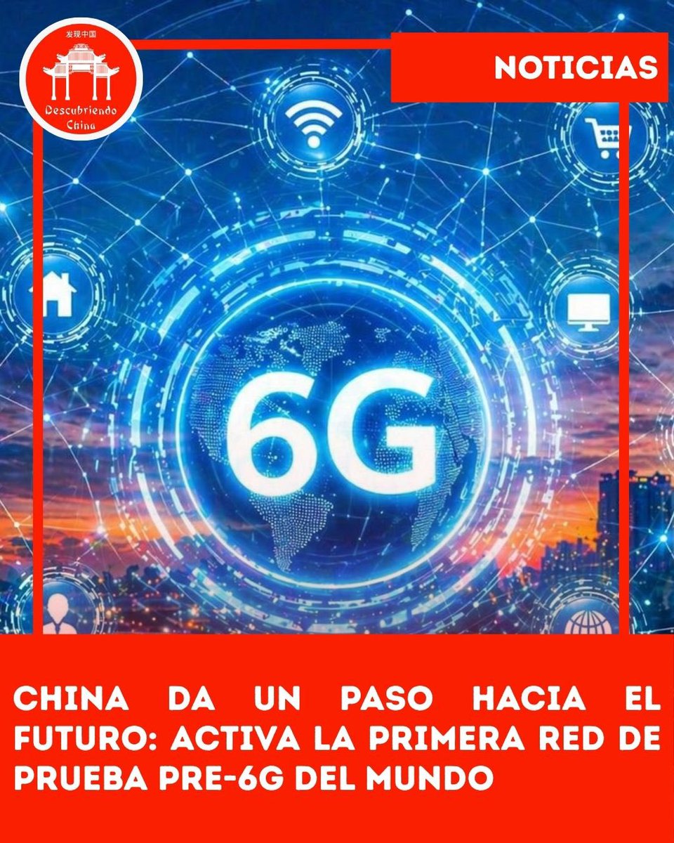 Descubre_China's tweet image. [LO MAS LEIDO]  El país asiático pone en marcha una red experimental que integra inteligencia artificial y nuevas capacidades de comunicación, acercando el desarrollo del 6G a escenarios reales 🇨🇳 📡 📲👏🏻

Detalles 👉🏻 descubriendochina.org/post/china-da-…

#China #Asia #Beijing #6G #Internet