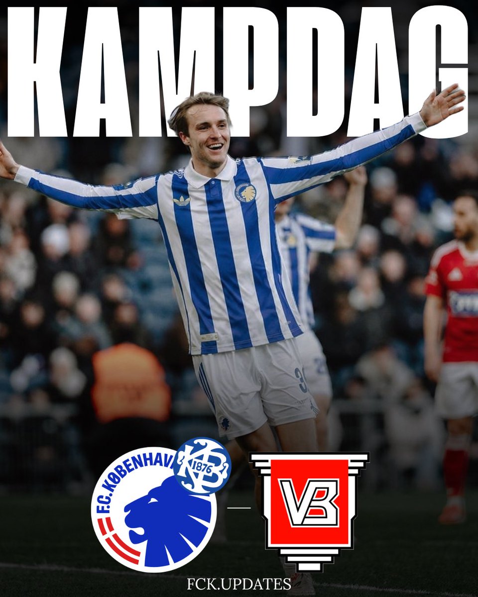 FCK_Updates's tweet photo. 𝐊𝐀𝐌𝐏𝐃𝐀𝐆

F.C. København - Vejle BK
19:00 | Parken | Superliga, runde 29

KB fejres! ⚪️🔵

Bo Svensson endnu ikke besejret, lad os håbe den gode stime fortsætter👀

Vejle rykker officielt ned, FC  jagter europæisk fodbold🤞 #fcklive https://t.co/iYa7gCmPEX