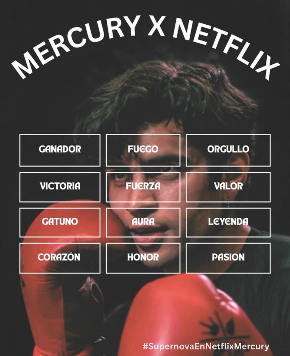 📣💥| ¡YA INICIÓ LA TENDENCIA! 🗣️

MERCURY X NETFLIX 

Comenten la frase + la palabra

#SupernovaEnNetflixMercury
#AaronMercury