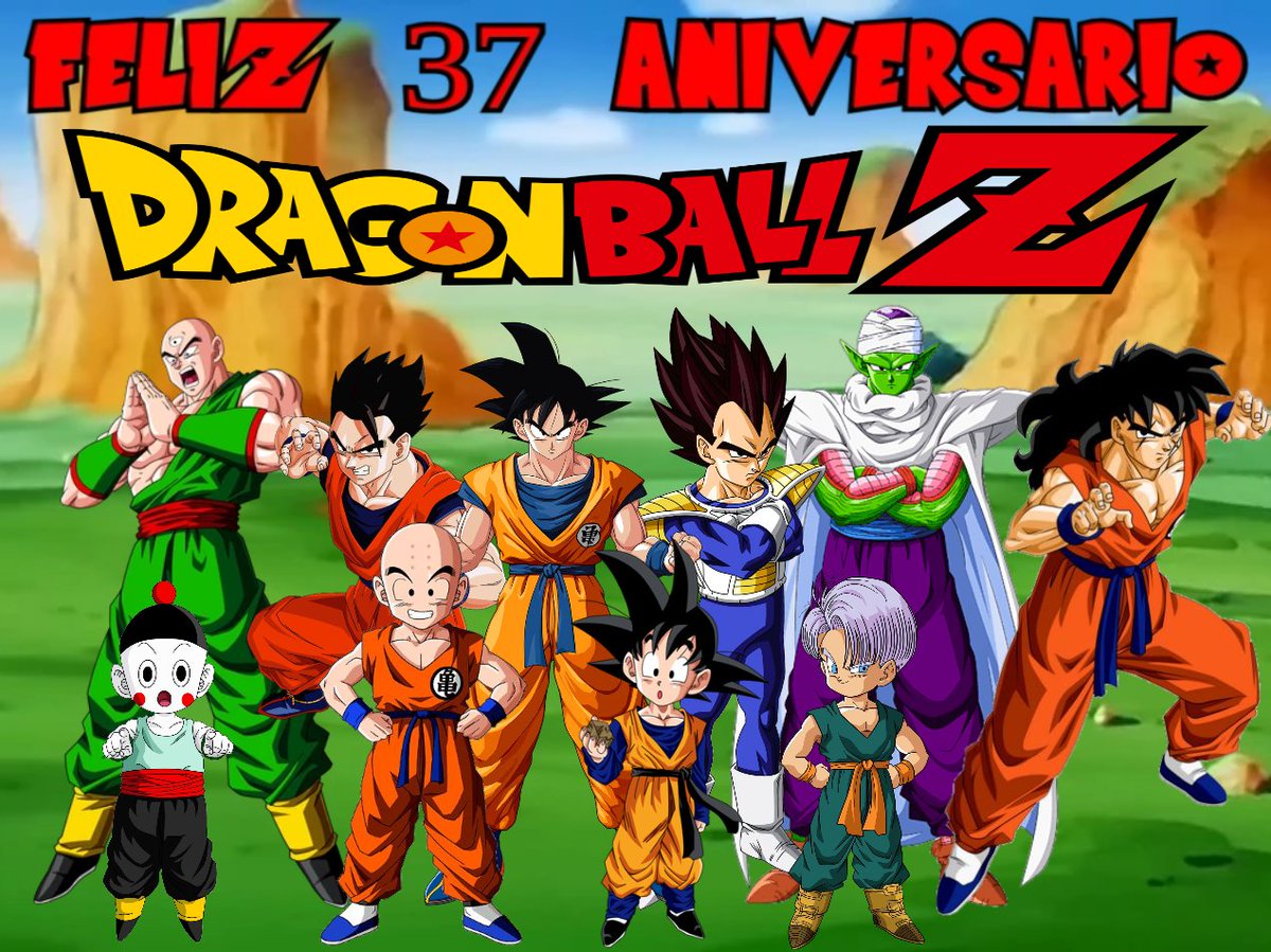 Camelo2017's tweet photo. Un día como hoy, se cumple 37 años del estreno de Dragon Ball Z, y de mi parte hice esta imagen.
#DragonBallZ @ccp_mario #LuisAlfonsoMendoza @LAU_TOR_OFICIAL @renegarciaactor @Carlhillos @LaloGarx @Gabywiller @CoyocoyoMendoza @IsmaeLarumbe @patyacevedo29 #ToeiAnimation https://t.co/0hRRARyTmY
