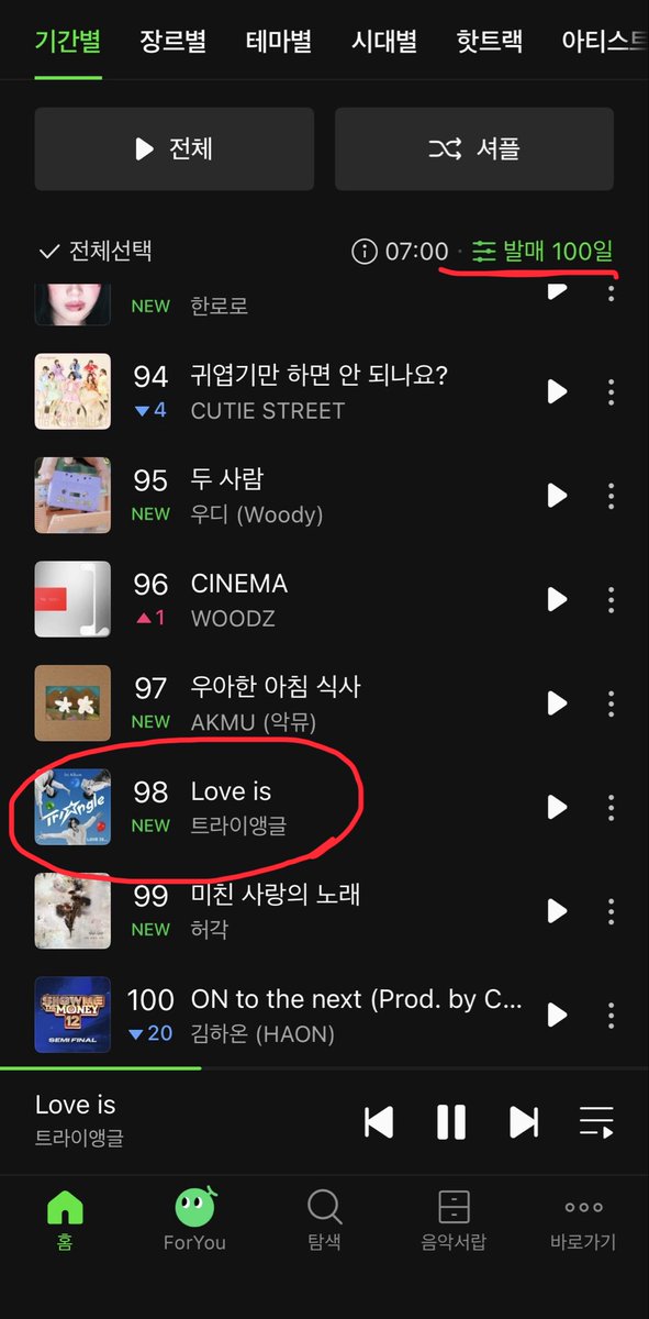 멜론 Hot100 라인업 쟁쟁한거봐 
배우 파다가 진짜 아이돌팬 되어버림 
ㅇㅇ빨초파부대 인증 ❤️💚💙

와일드씽 트라이앵글 Love is 
댄스머신 황현우 강동원