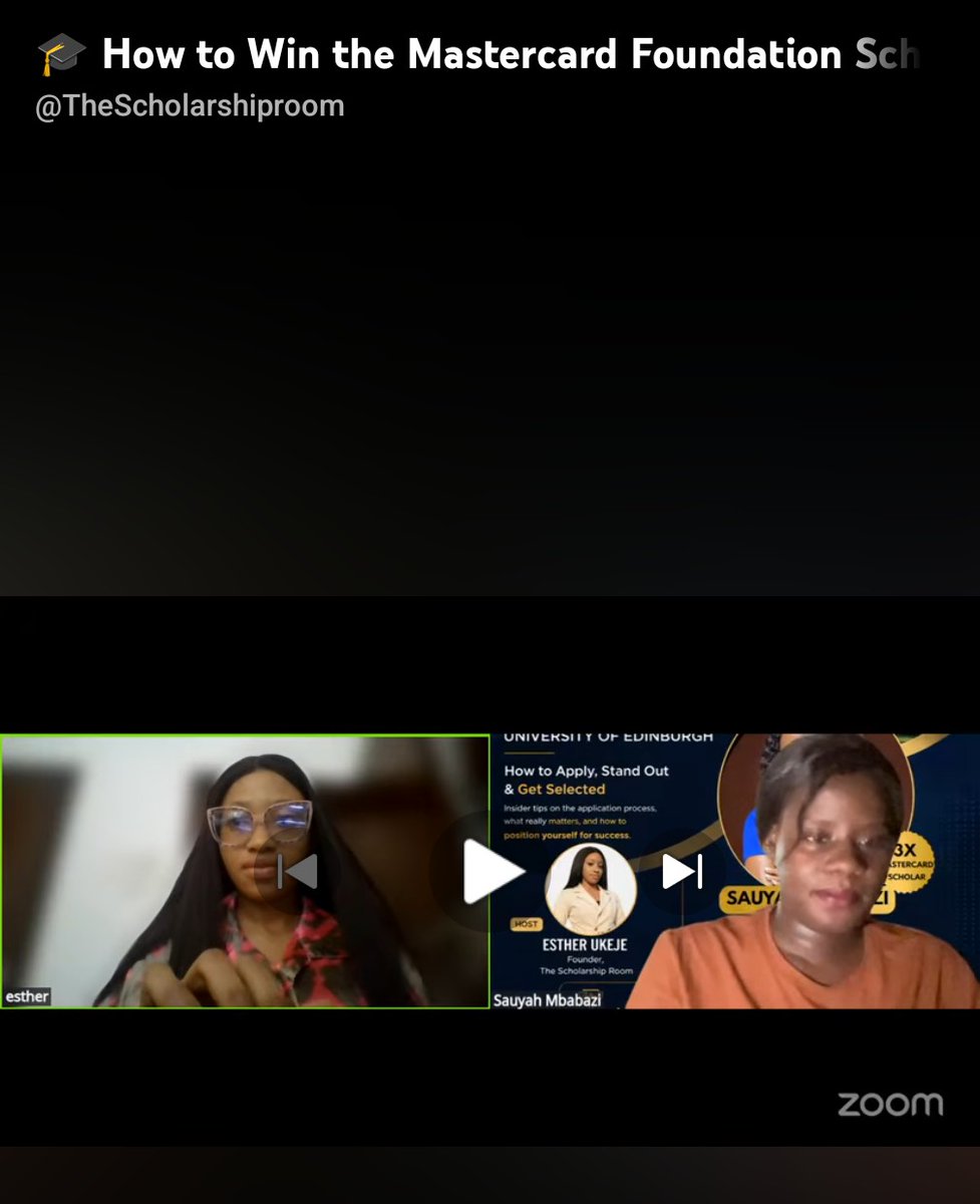 CEOEstee's tweet photo. Most people don’t lack information they lack clarity.

Today’s session on the Mastercard Foundation Scholarship focused on exactly that:
how to position yourself, approach your essays, and stand out.

If this is your first time hearing about this scholarship, you need to watch the replay.
https://t.co/GRH4oKtc4C