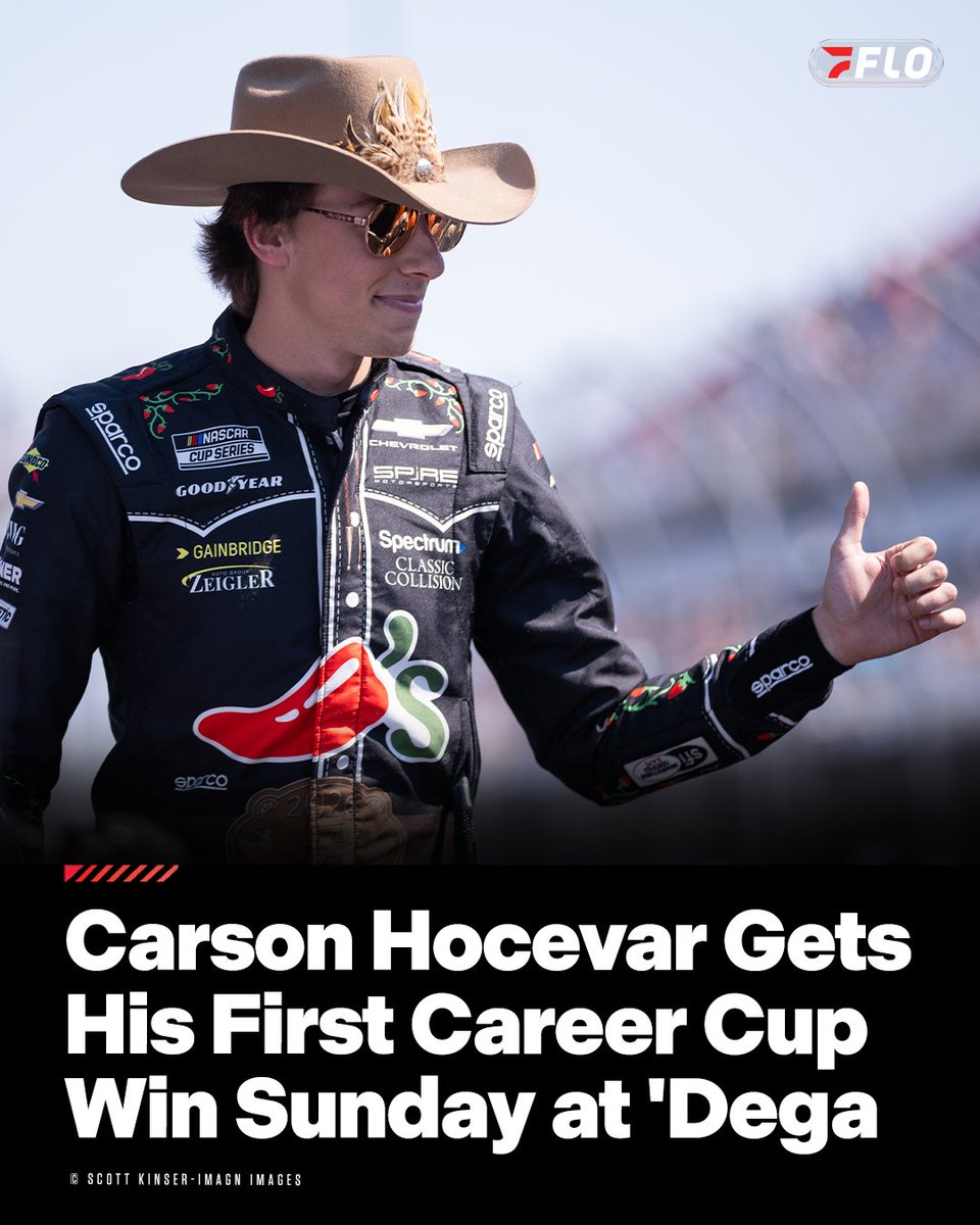 FloRacing's tweet image. 🏁 @CarsonHocevar is @NASCAR's newest winner! #NASCAR @TALLADEGA