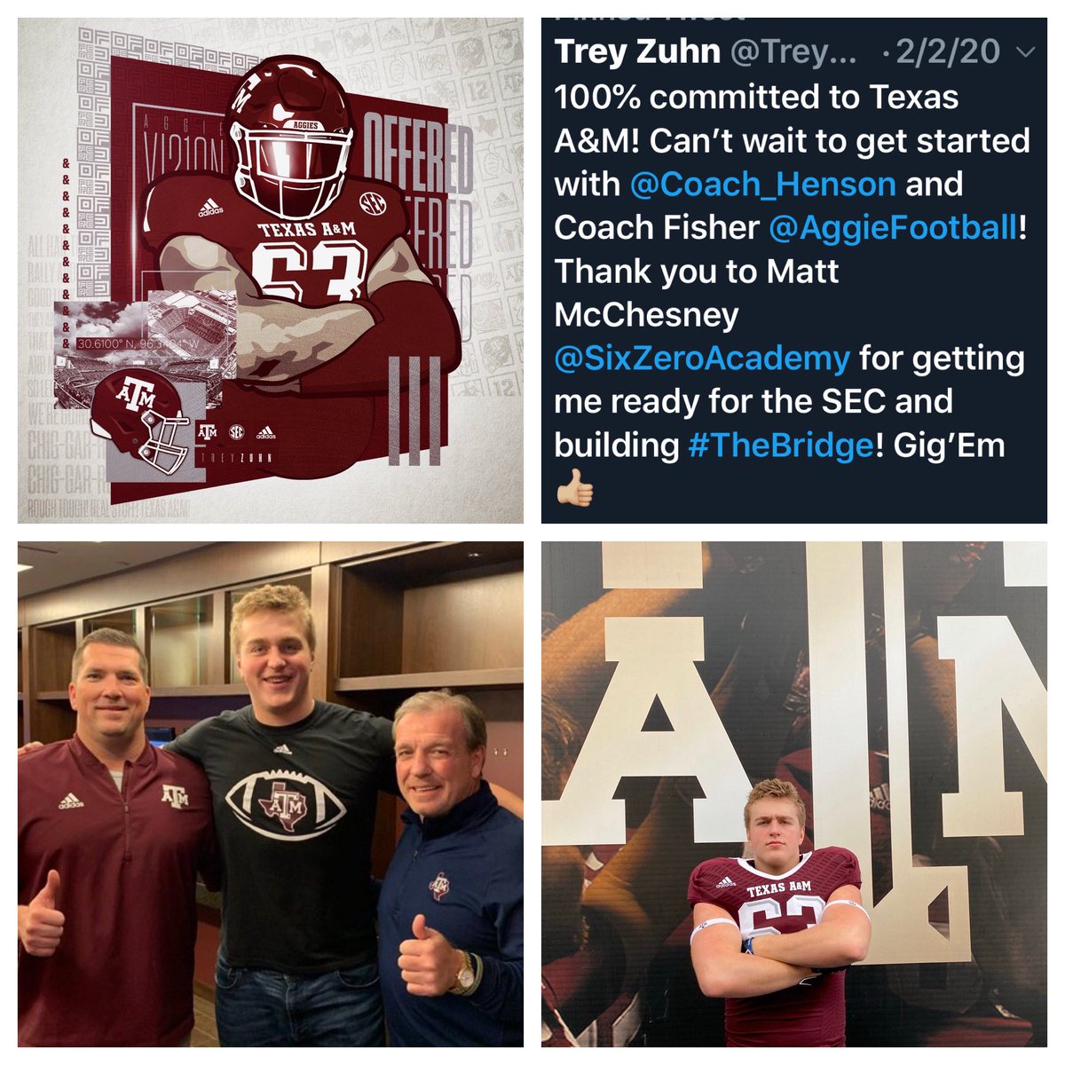 SixZeroAcademy's tweet image. RD 3 
Pick 91 of the #NFLDraft: 
@TreyZuhn is a @Raiders! @AggieFootball #OL left College Station as 1 of the 🔝 #OL in Aggie History! 
Why we grind @SixZeroAcademy! #DungeonFamily #GigEm @Zero2SixtyPod @sixzeroequip