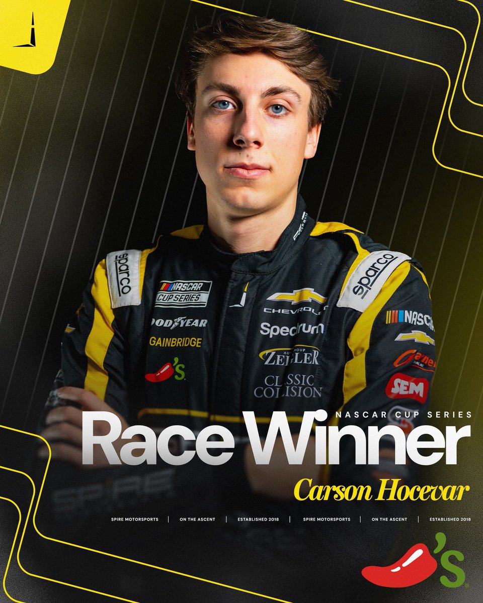 CH TAKES THE CHECKERED FLAG IN ‘DEGA‼️

<a href="/CarsonHocevar/">Carson Hocevar</a> | <a href="/Chilis/">Chili's Grill & Bar</a>