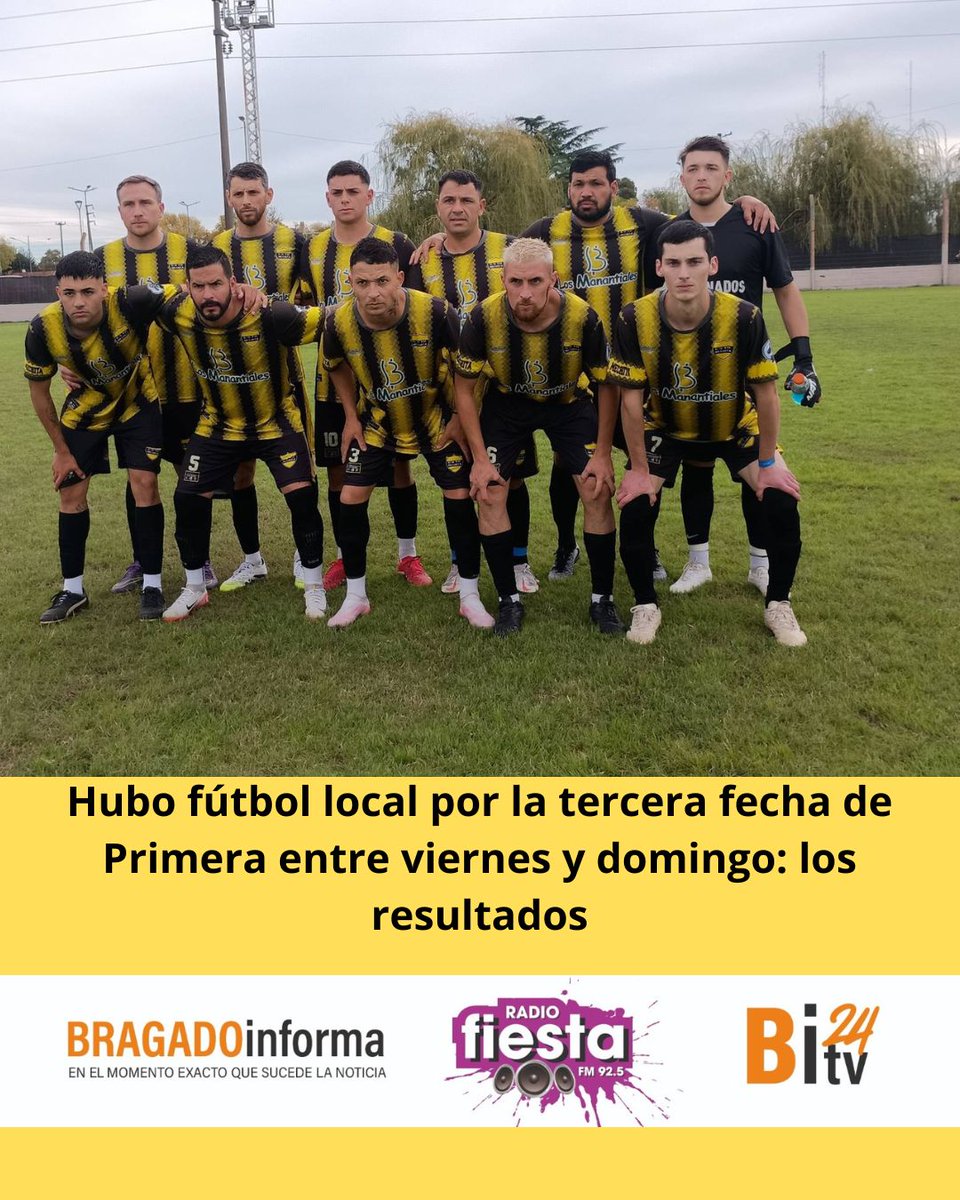 Hubo fútbol local por la tercera fecha de Primera entre viernes y domingo: los resultados
bragadoinforma.com.ar/nota/30138/hub…