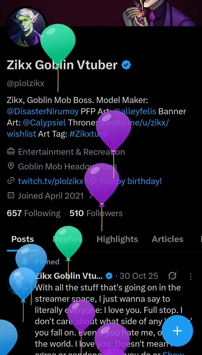 Zikx Goblin Vtuber tweet media