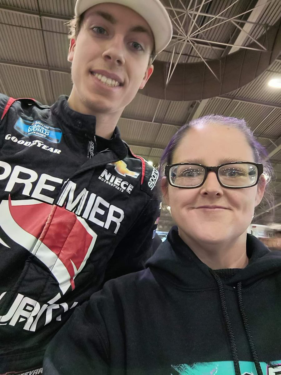 slaton_caley's tweet photo. Oh ya know just me and the WINNER of the Talladega 500 @CarsonHocevar amazing job today baby https://t.co/LSVzssOH7V