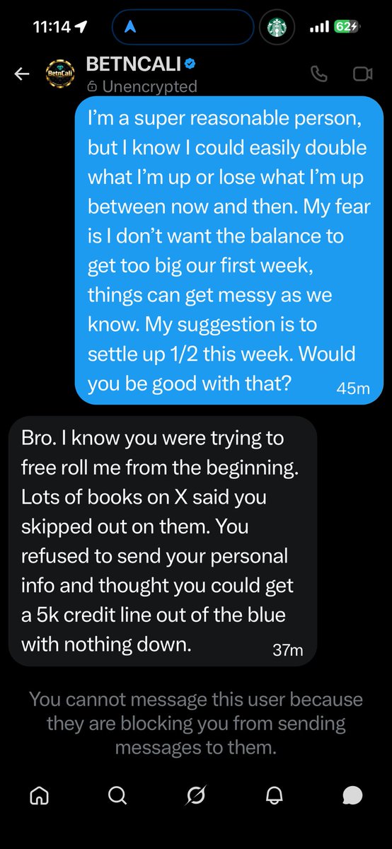 Patrick50460654's tweet photo. Sportsbook players @BETNCALI_ aka EBK (ex bookie killer) etc. is a total fraud!
Est page w him this weekend, supposed to meet in BOS for dinner this week. Fraud!! Stay way. Blocked me and vs excuse- never stiffed any book https://t.co/PminucpRpD