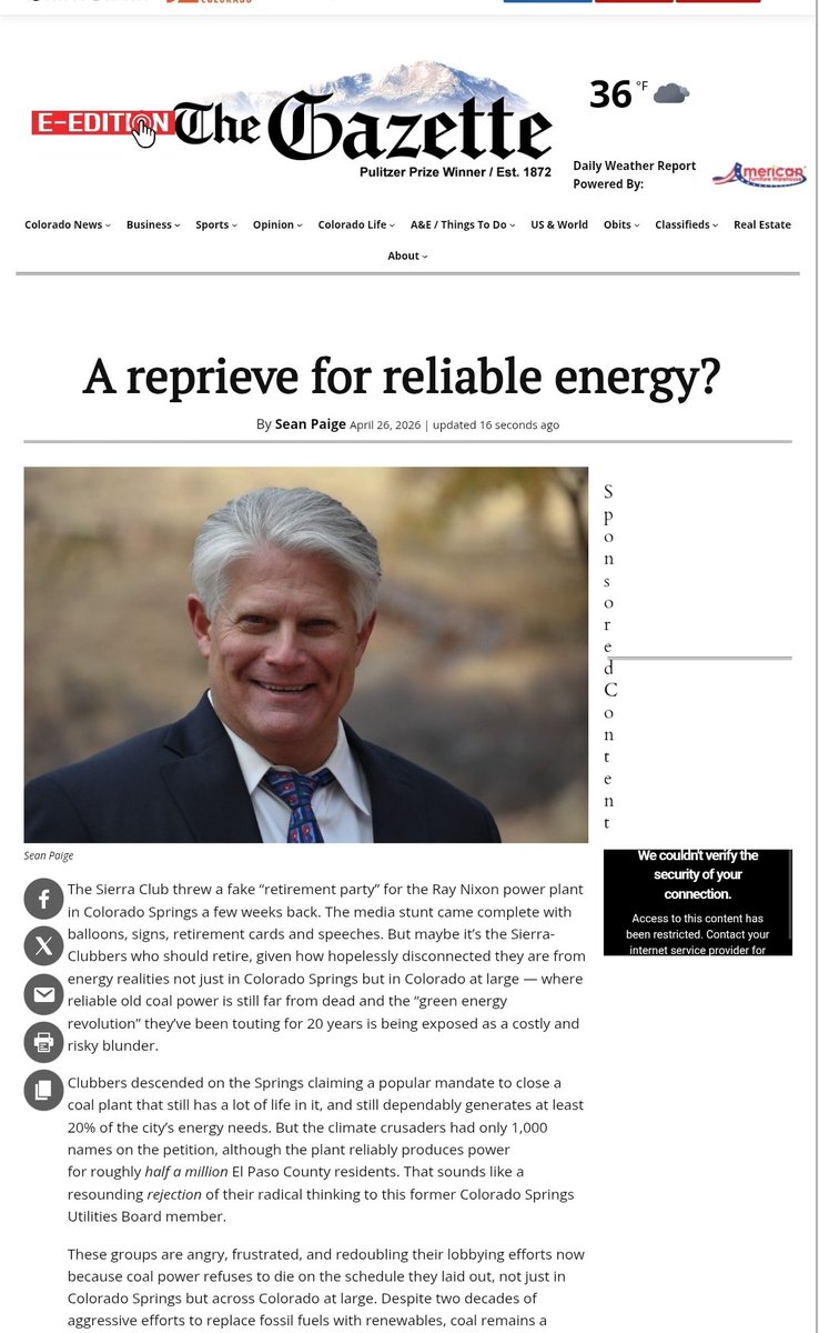 SeanPaige's tweet photo. Funny that you should mention that. I just wrote about that topic in today's @DenverGazette and @csgazette: https://t.co/MqiyfmmGoR
#copolitics #coleg #greengridfailures #energy https://t.co/RgP2qWR0sv