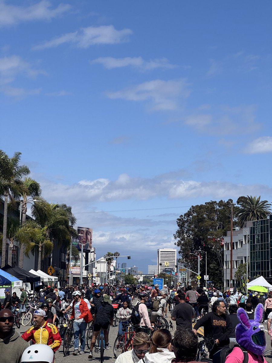 West LA CicLAVia today!

I can almost guarantee that ice cream shop &amp; other businesses in this area had more sales today than usual! 

The people crave open streets