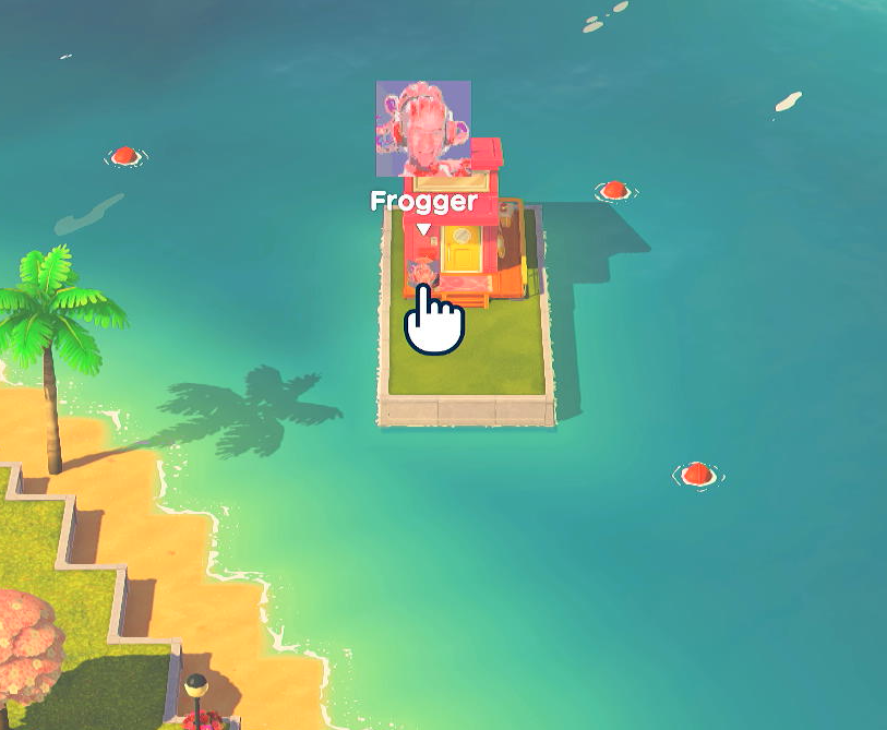 ElkFace74's tweet photo. I'm a big fan @FroggerOW so I decided to make you a mii on my island! I think you turned out great, love your content! https://t.co/bzVkO3KZjJ