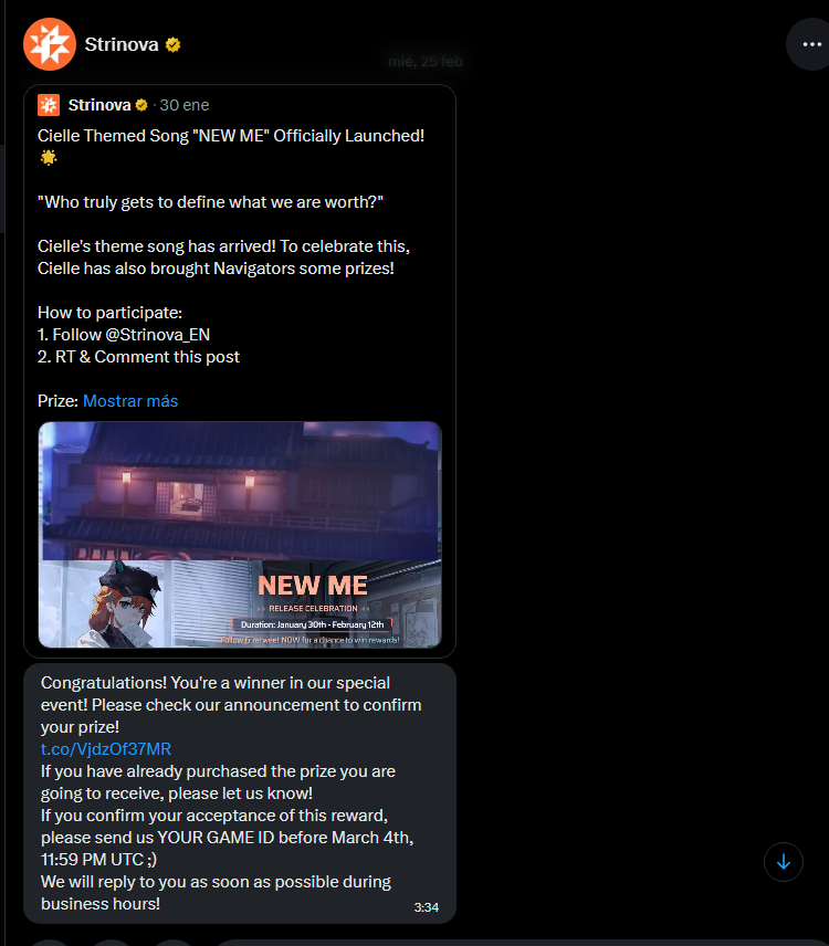 JD_TheScientist's tweet photo. @Strinova_EN X never notified me that I had a message from you u.u https://t.co/v4QmGnOmL6