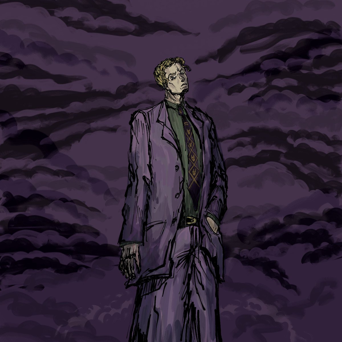 Kira Yoshikage in a cloudie moriohie #jojo #jjba