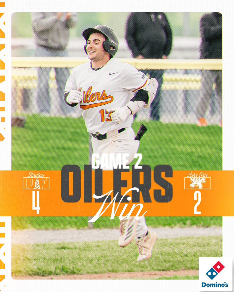 FindlayOilers's tweet photo. Sweep of LEC gives baseball 31 wins, one shy of the program record.

Still hanging on to first place in the G-MAC North Division!

#GoOilers | #BeGreat

🔗: https://t.co/niiWu7UnXo https://t.co/jd54HJ7Yl0