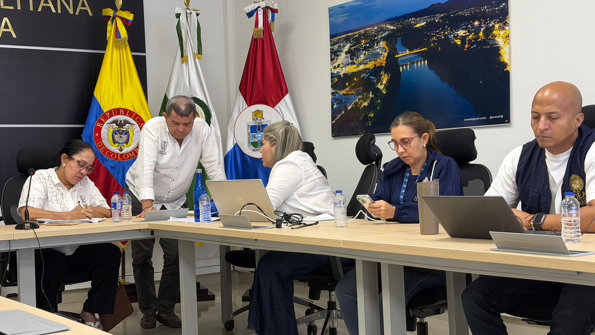 GobCordoba_'s tweet photo. Finalizamos el PMU departamental desde la Metropolitana de Montería. Reportamos normalidad en Córdoba, con excepción de la suspensión por alteración del orden público en los sectores de El Mamón (Pueblo Nuevo) y Las Bocas (Sahagún). https://t.co/5SyJIIZVup