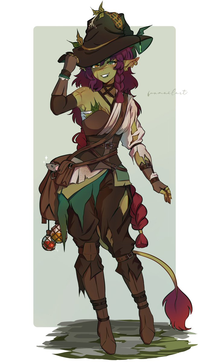 Azrelsis's tweet photo. @NeonLaboratory Good luck everyone! here is my dear traveling goblin mage :3 https://t.co/6Bx6Lei6qd