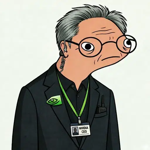 junsen hung iz hure, thu CEO of the buggist AI cumpiny