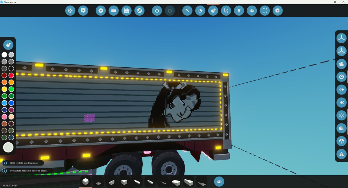 #Stormworks
デコトラの荷台「六条御息所」さんに決定！
そして朝活今日も出来栄えが良い！！！