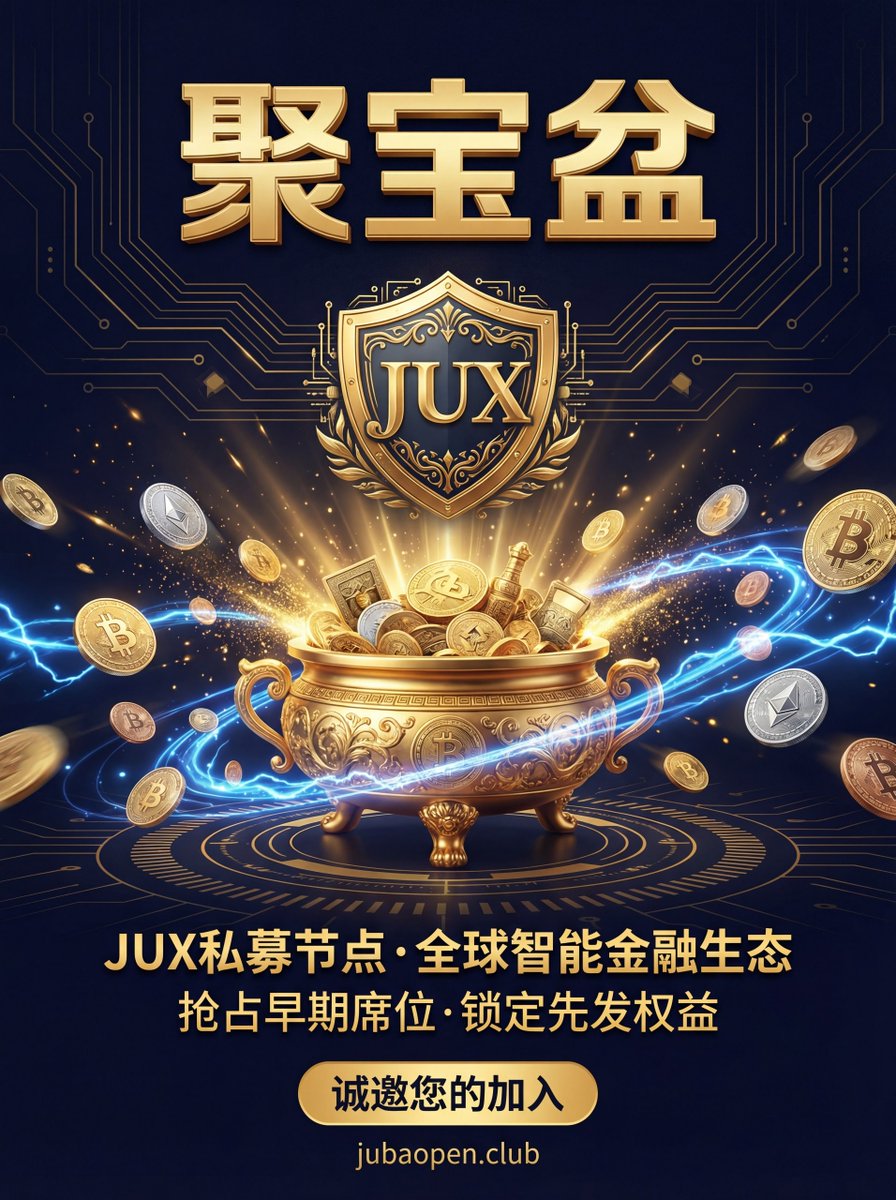 TokenJux's tweet image. Web3 的机会，不只在交易，也在应用。

聚宝盆 JUX 正在构建一个以用户参与为核心的数字金融生态：
资产可流通，权益可参与，生态可共建。
从入口到应用，从社区到价值，JUX 正在向前。入口jubaopentoken.com

#JUX #Web3 #DApp #聚宝盆