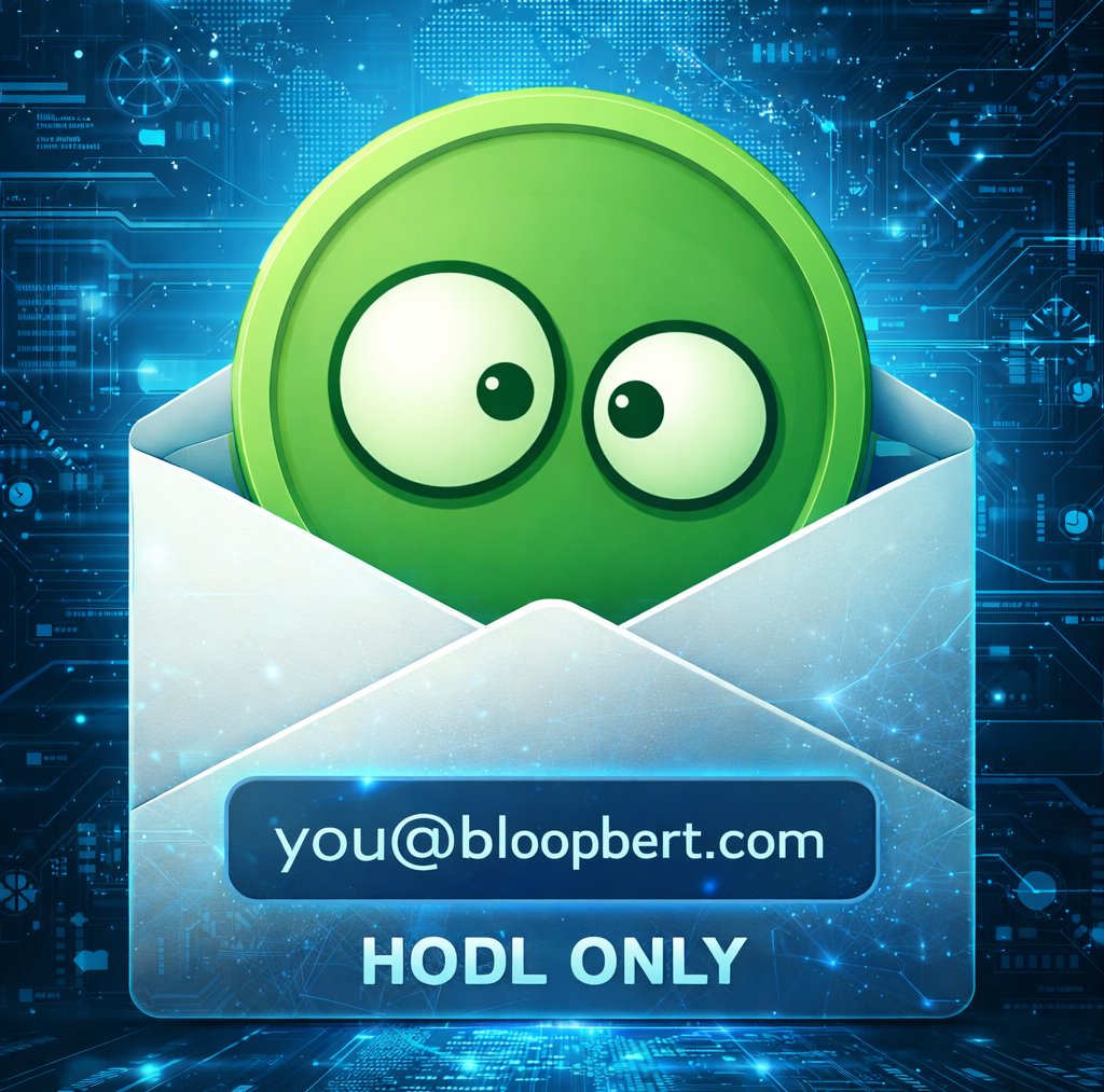 BloopbertBase's tweet photo. Infrastructure locked in. 🔒 The transition to https://t.co/0u7PGNg5fR email is complete. We are upgrading our communications to match the standard of the Alpha on Solana. 🚀

#Bloopbert #SolanaAlpha #Web3 #cryptocurrency https://t.co/rrjzFkl9vr