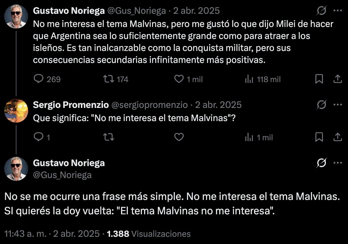 El que avisa un 2 de abril que no le interesa Malvinas