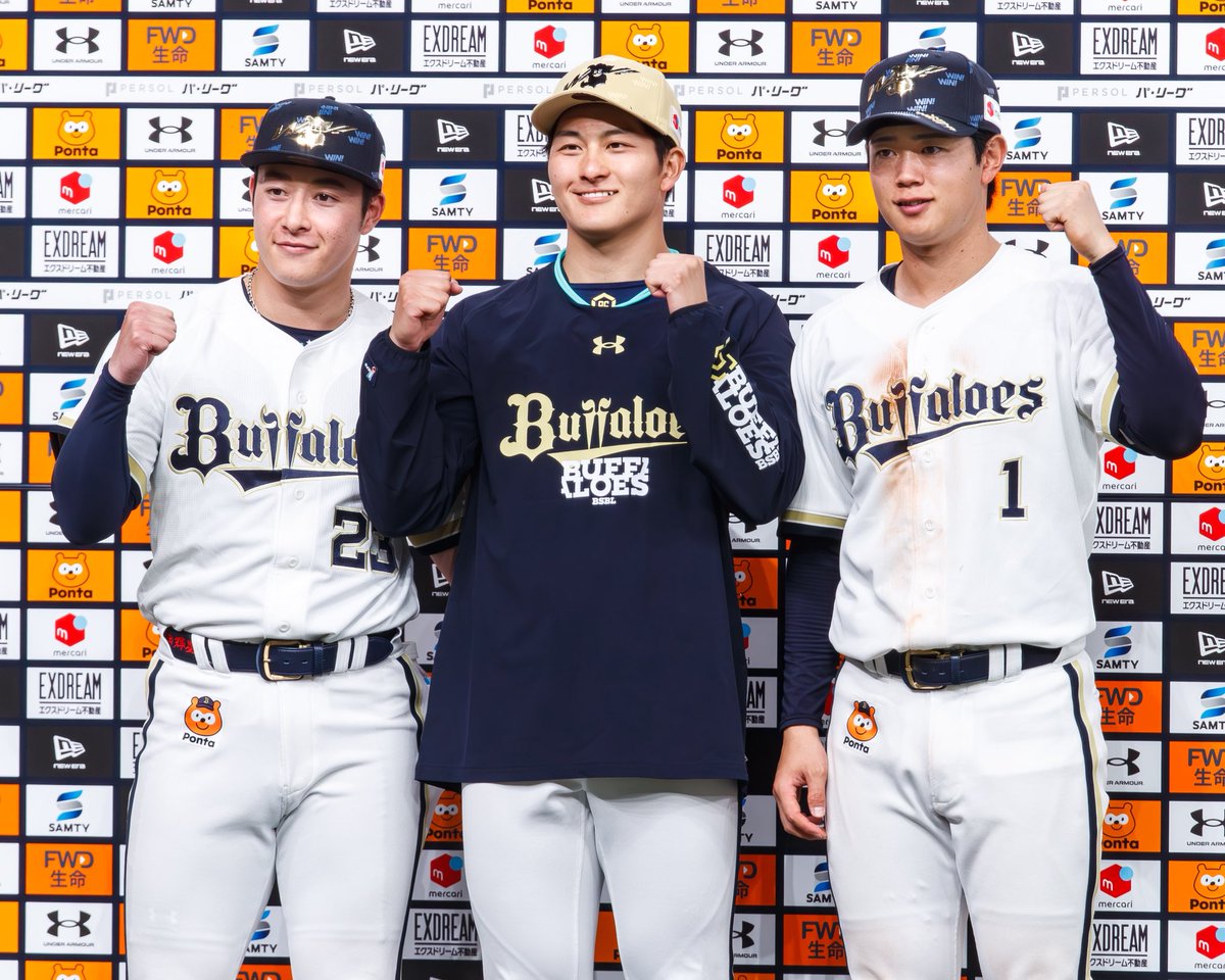 2026.04.25
京セラドーム大阪 B vs F
吉田輝星投手 23
高島泰都投手 96
太田椋　選手 1

Today’s HEROs

#Bs2026
#吉田輝星
#高島泰都 
#太田椋
#オリックスバファローズ