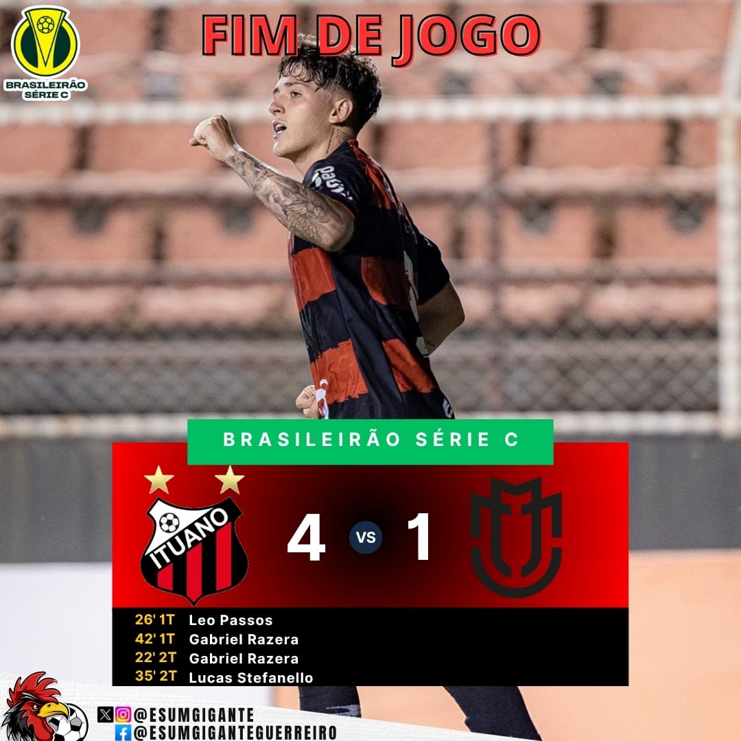 EsUmGigante's tweet image. VITÓRIA COM GOLEADA!⚫🔴

Reservas dão show e Ituano vence o Maringá pelo placar de 4 a 1 pela Série C 

#Ituano #ituanofc #brasileiraoseriec #maringafc #seriec2026 #seriecnasportynet #FutebolPaulista #PaulistasEmCampo