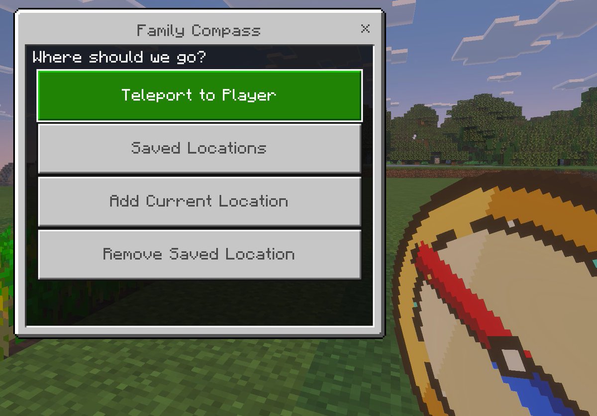 Minecraft Family Compass UI