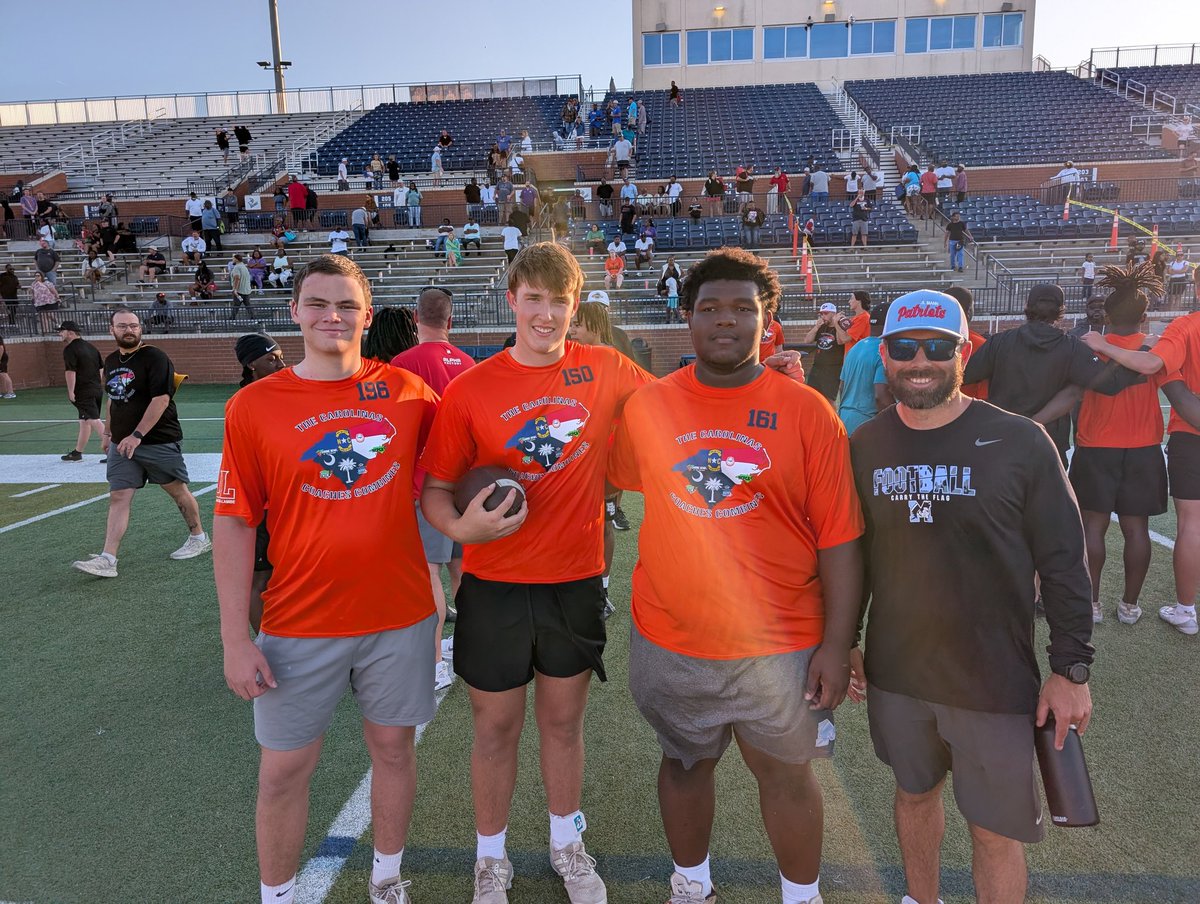 mann_football's tweet image. These 3 underclassmen had a great showing at the @CoachesCombines! #WE #CarryTheFlag #BAM
