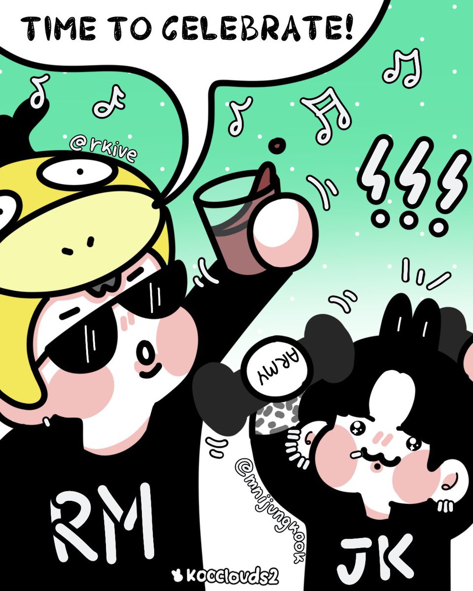 NAMKOOK 🐨☕️🐰🏋️‍♂️😎

Time to celebrate!~ <a href="/BTS_twt/">방탄소년단</a> 

#btsfanart #namkook #leserrafim