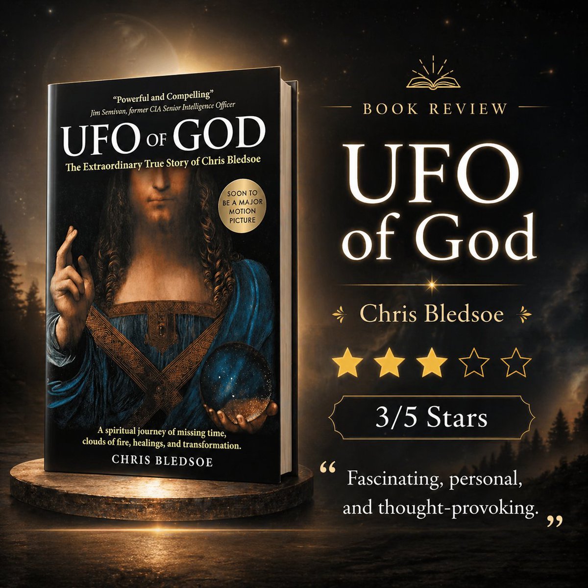 BillRoberts_76's tweet image. UFO of God is fascinating, personal, and strange. A messy but thought-provoking blend of UAP mystery, faith, and human cost. 3/5 stars. 

#UFOofGod #ChrisBledsoe #UAP #BookReview #UFO #Disclosure