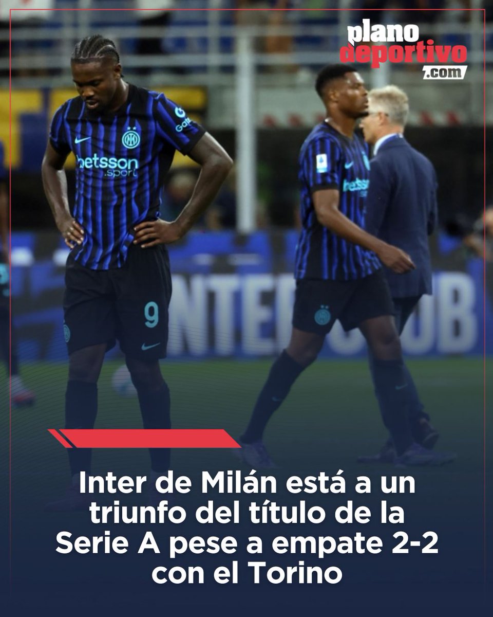 PlanoDeportivo's tweet image. 🔥 ¡Se les escapó!
El Inter dejó ir una ventaja de 2-0 ante Torino y terminó empatando 2-2… pero sigue a un paso del título de la Serie A 🏆

🔗 Entérate de todos los detalles aquí: tinyurl.com/ydc7pmx2

#Inter #SerieA #Torino #Calcio #Empate #Scudetto