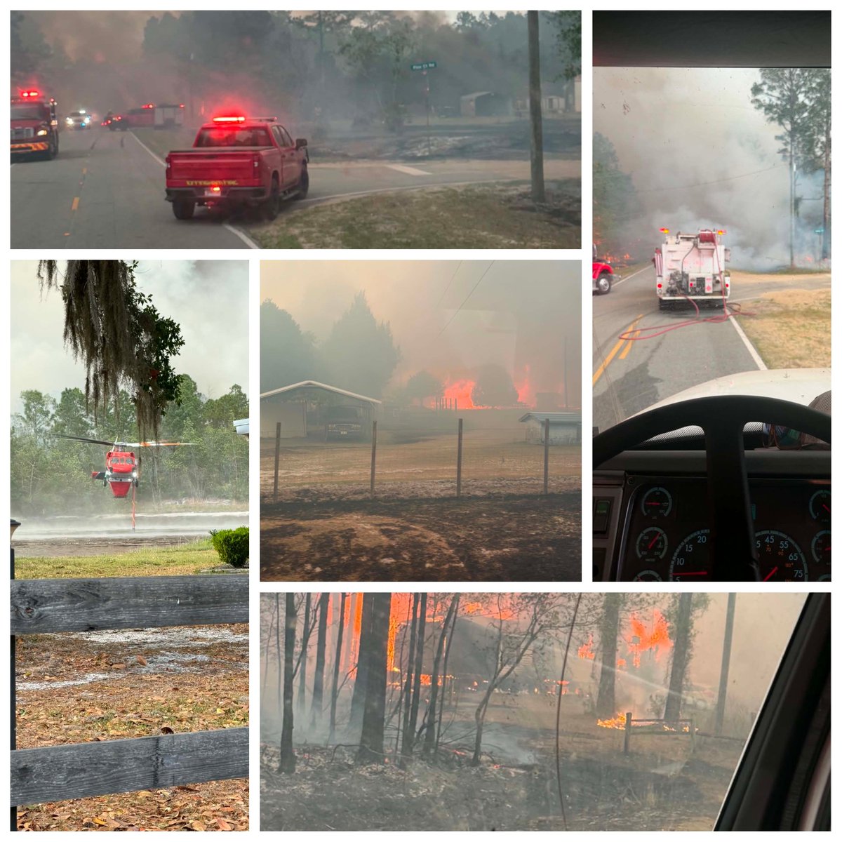 EffCoFireRescue's tweet photo. More photos from our crews assisting in Brantley County. Per the 5PM update today (4/26/26) from the Brantley County Sheriff's Office: the fire is estimated to be over 20,900 acres.
#effinghamcountyga #brantleycounty #WildfireResponse https://t.co/UNy6ggxPg4