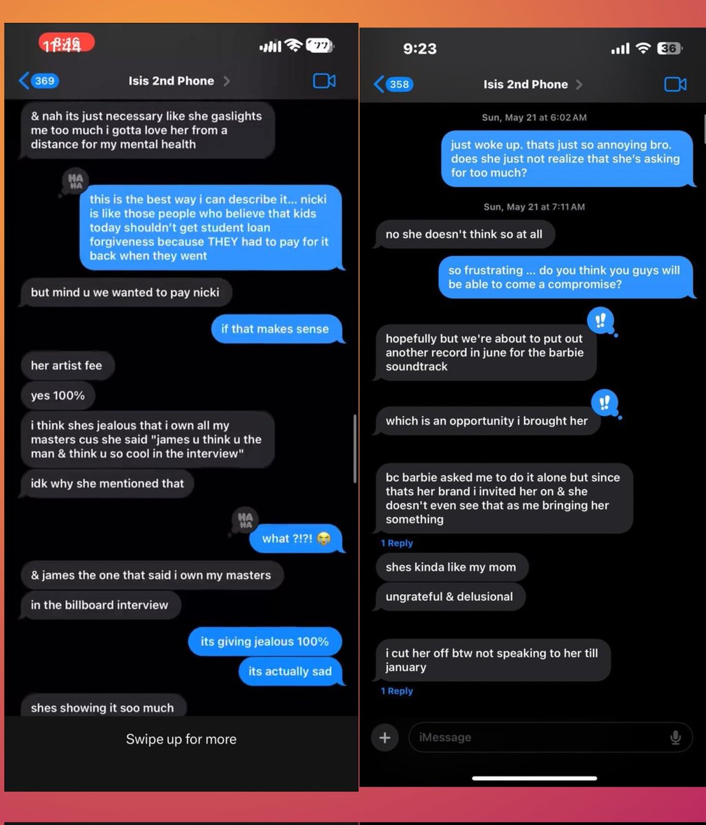 Two years ago on this day on Twitter, Ice Spice got exposed by her best friend, Baby Storme. 

She shared their private chats where she called Nicki Minaj delusional and jealous which is true.