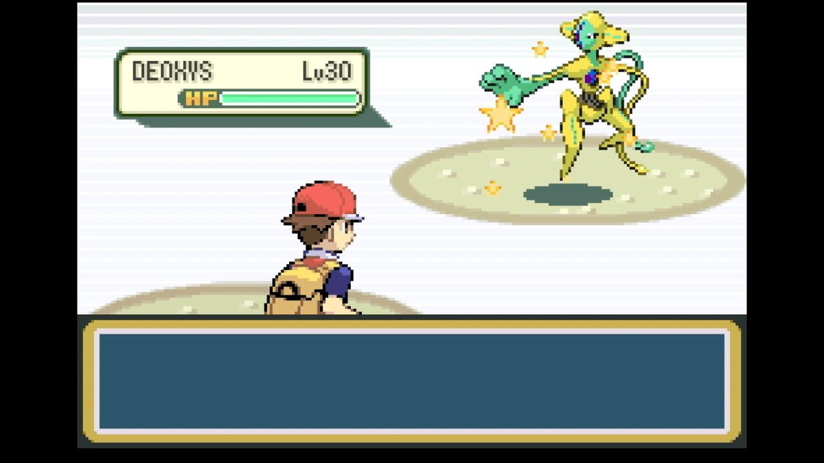 Shiny Deoxys in Pokemon Leaf Green virtual console! Didn’t keep track of encounters on this one just did resets when I felt like it and it shined pretty quick!