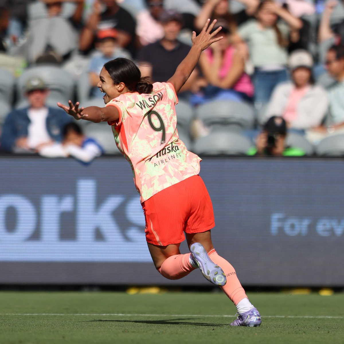 NWSL's tweet image. SOPHIA WILSON IS PURE JOY ❤️