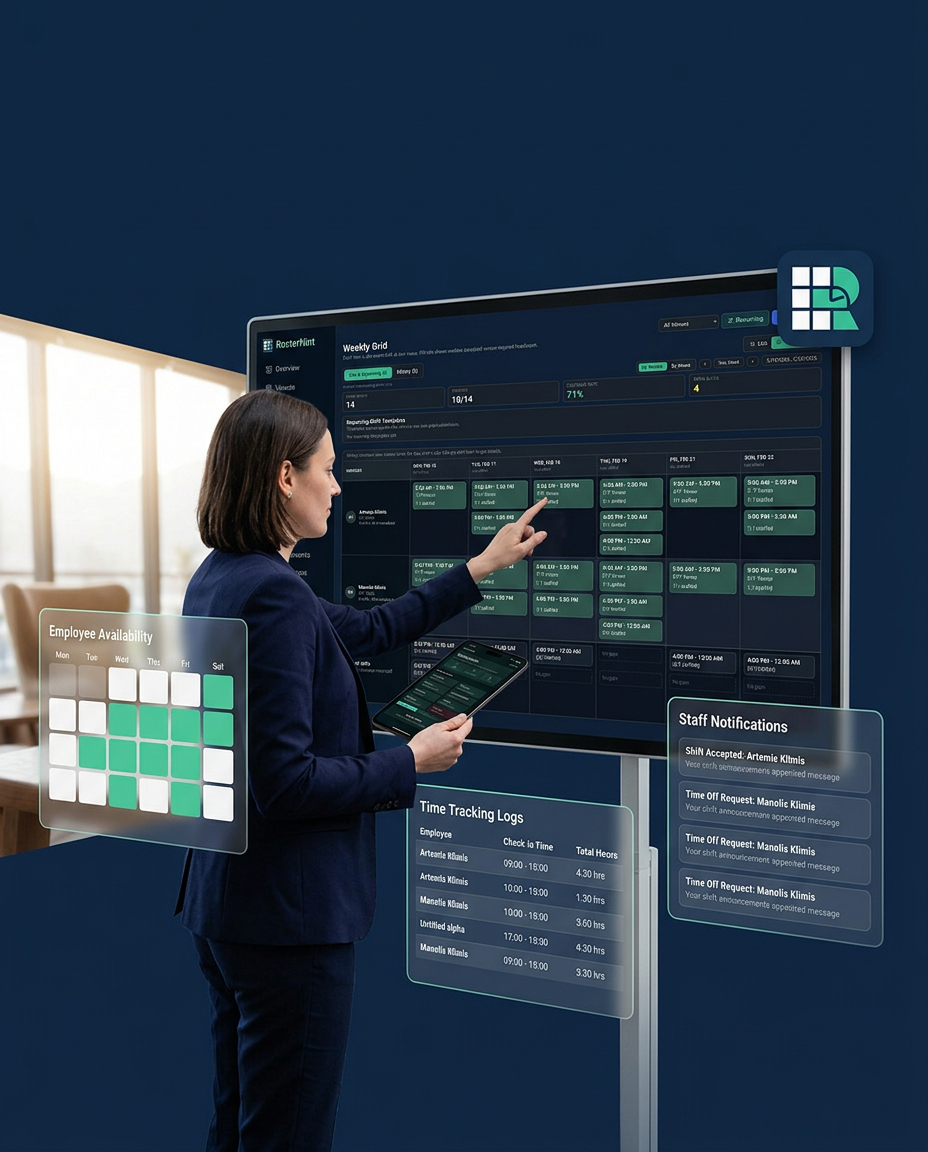 RosterMintApp's tweet image. Spreadsheets killing your Monday? 🗓️ RosterMint replaces chaos with real-time scheduling, compliance tracking &amp;amp; payroll sync—so your field teams stay aligned &amp;amp; compliant. Start your free trial with up to 10 workers. #WorkforceManagement #FieldService