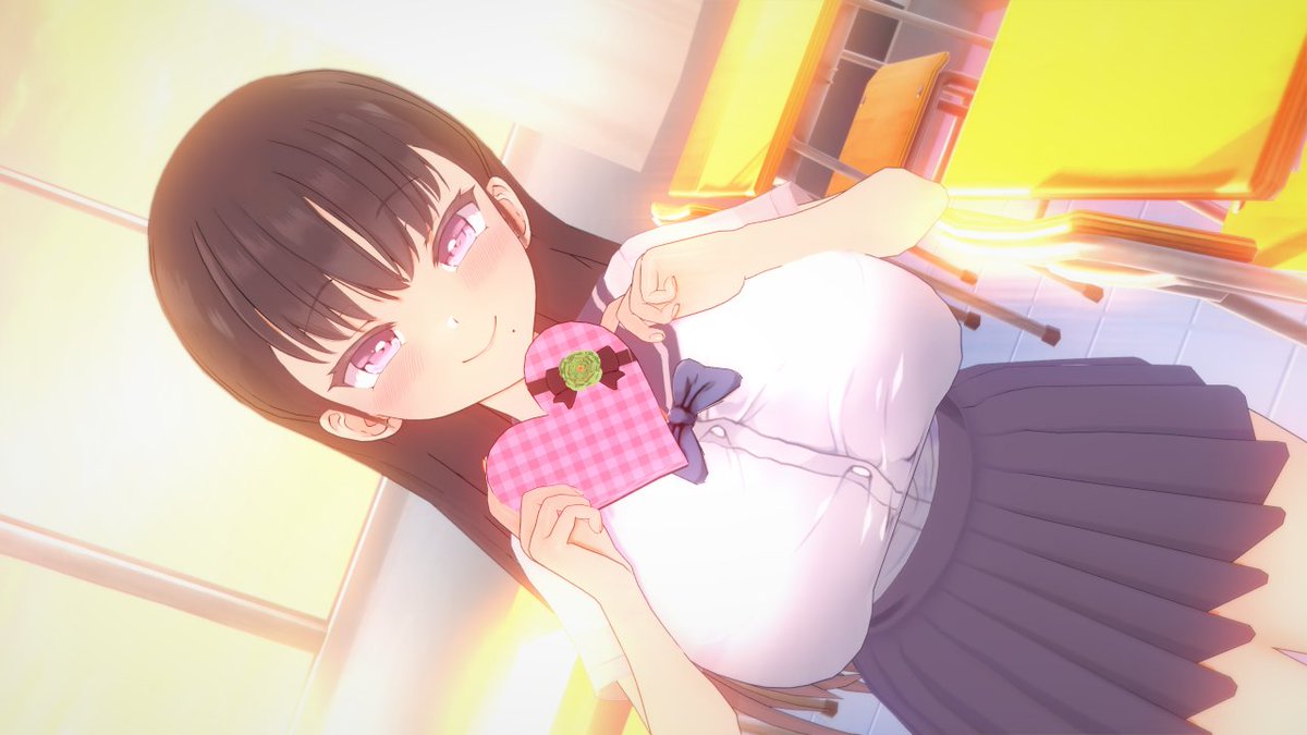 Shyazx's tweet photo. I made Marina-chan♡ on Koikatsu. Based on the original artwork by まろん☆まろん from the game 魔性の少女と… (RJ01336419). #コイカツ #まりなちゃん #まろんまろん #魔性の少女と https://t.co/nejjhP17BI