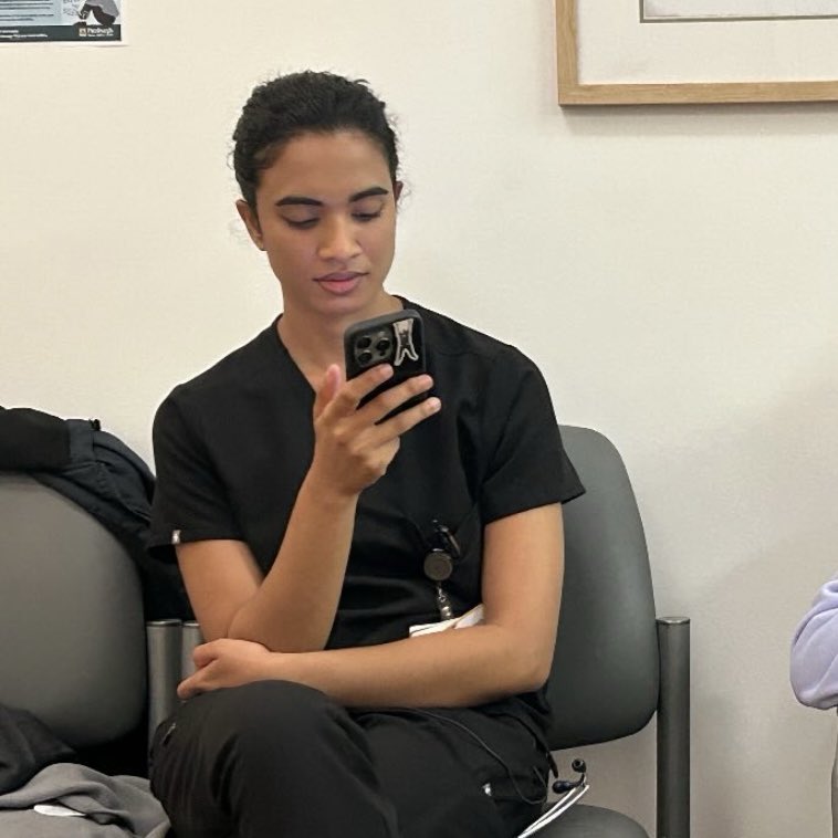 supriya caught on her phone while filming the pitt. i know her screen time is crazy
