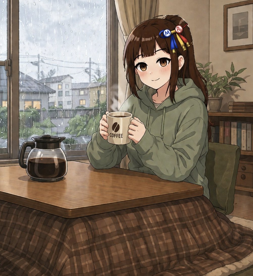今日もドリップ☕️ 雨の日のコーヒータイムも贅沢な時間ですねー(о