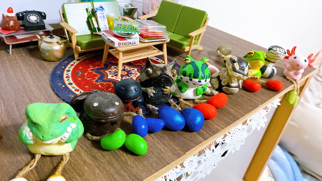 \ぼくたち、わたしたちが帰ってきました/

minneで販売予定の
この子達のページを改めて作成しております☺️✨今日の夜(21時くらいかな…？🙇‍♀️)くらいに解放予定です。

お顔ぶるぶるマスコットも同じくです🙋‍♀️
どうぞ宜しくお願い致します♫

#ハンドメイド　#爬虫類　#両生類
