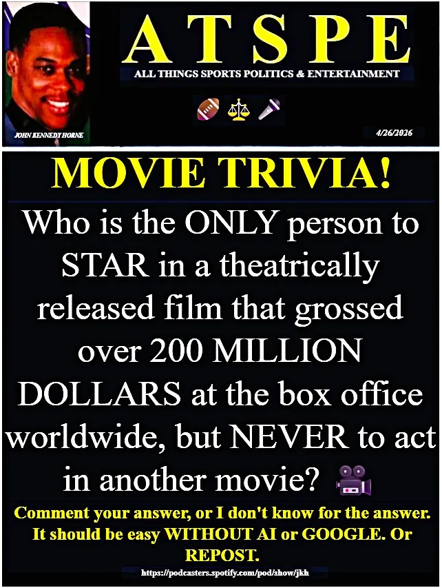JKHorne_1's tweet image. ATSPE - What say you?

#movies #trivia #guesswho